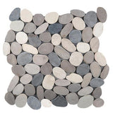 Emser Flat Venetian Pebble 11-Pack Medici Blend Natural Stone Border Tile (12-in x 12-in) - Super Arbor