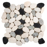 Emser Flat Venetian Pebble 11-Pack Italia Natural Stone Border Tile (12-in x 12-in) - Super Arbor