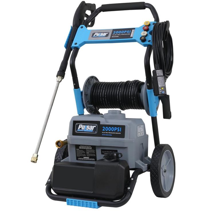 Pulsar 2,000 PSI, 1.6 GPM Electric Pressure Washer with Hose Reel and Built-in Soap Tank