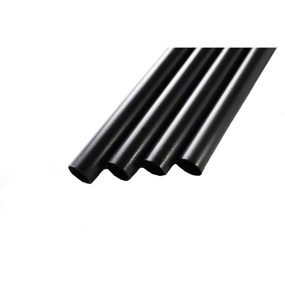 32 in. x 3/4 in. Black Pearl Matte Steel Round Baluster (10-Pack) - Super Arbor