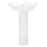 Barclay Products Karla 24 in. Pedestal Combo Bathroom Sink with 1 Faucet Hole in White