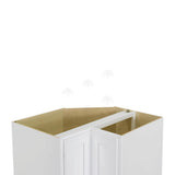 Lancaster Shaker Assembled 36 in. x 34.5 in. x 24 in. Base Lazy Susan Cabinet in White - Super Arbor