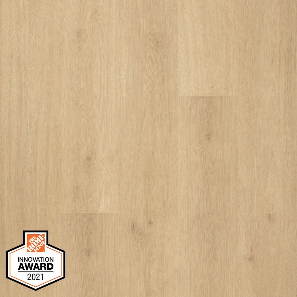 Defense+ 7.48 in. W Sun Veiled Oak Antimicrobial Waterproof Laminate Wood Flooring (549.64 sq. ft./pallet) - Super Arbor