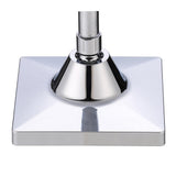1-Spray 6 in. Single Wall Mount LED Lighted Fixed Rain Shower Head in Chrome - Super Arbor