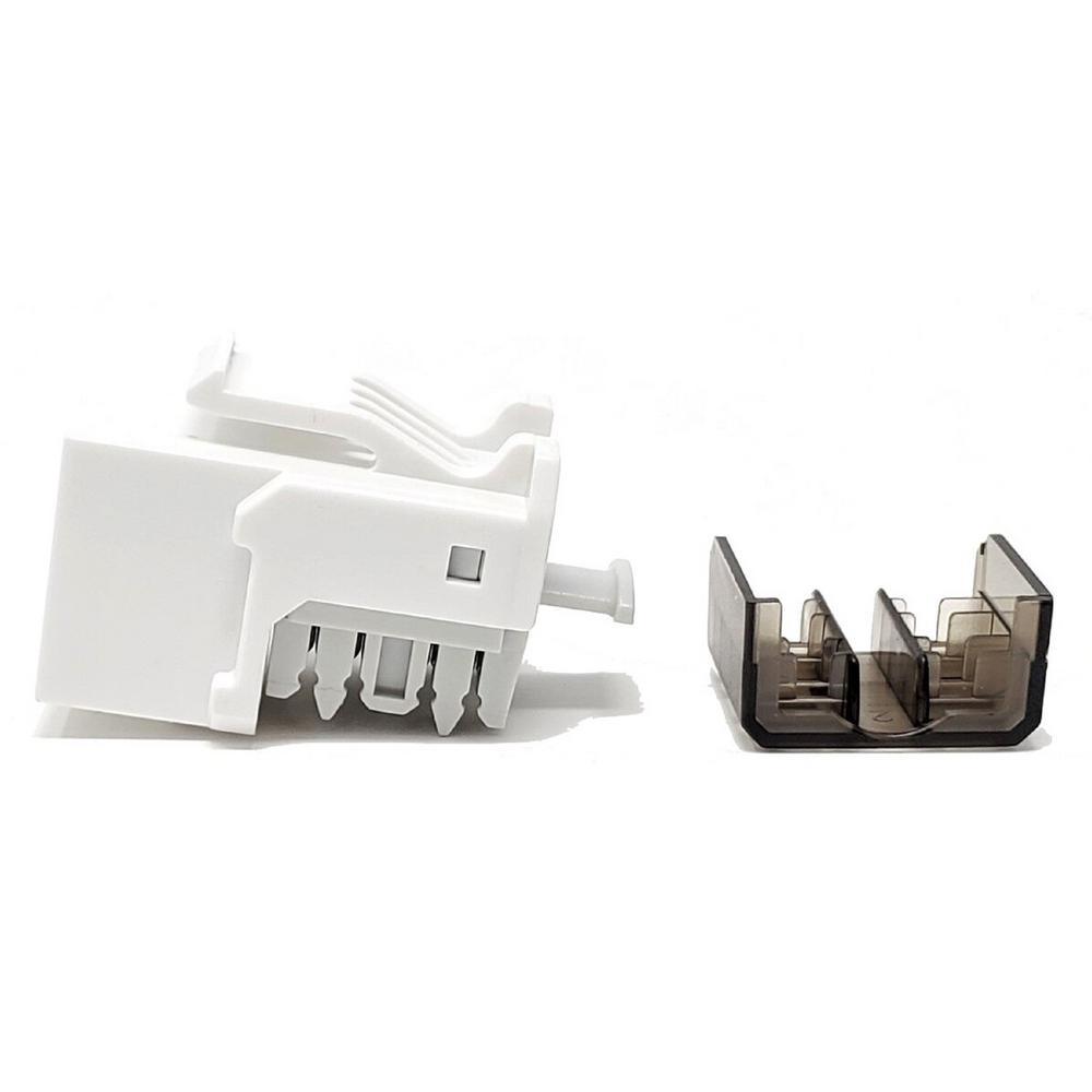CAT 6A Punch Down Keystone in Jack/White (10-Pack) - Super Arbor