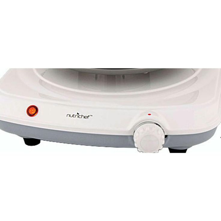 White Electric Countertop Burner - Buffet Hot Plate Burner with Adjustable Temperature