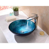 Arc Series Vessel Sink in Frosted Blue - Super Arbor