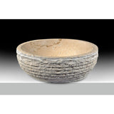 Desert Basin Vessel Sink in Classic Cream Marble - Super Arbor
