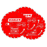 7-1/4 in. 24-Tooth Carbide Framing Circular Saw Blade Value Pack (2-Pack) - Super Arbor