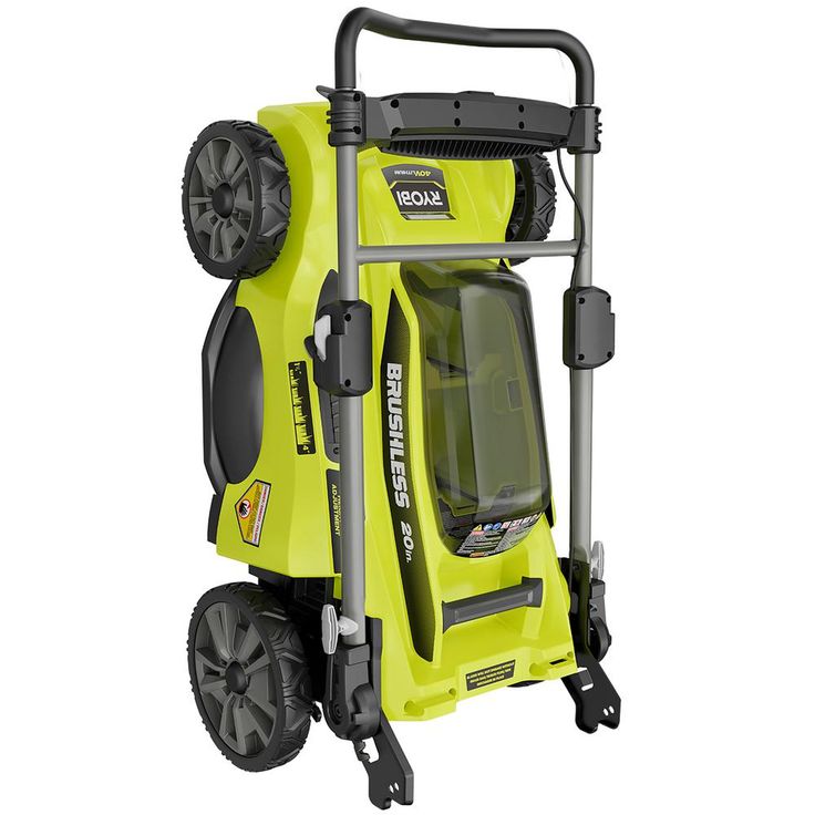 RYOBI 20 in. 40-Volt Lithium-Ion Brushless Cordless Battery Walk Behind Push Lawn Mower & Trimmer w/6.0 Ah Battery & Charger