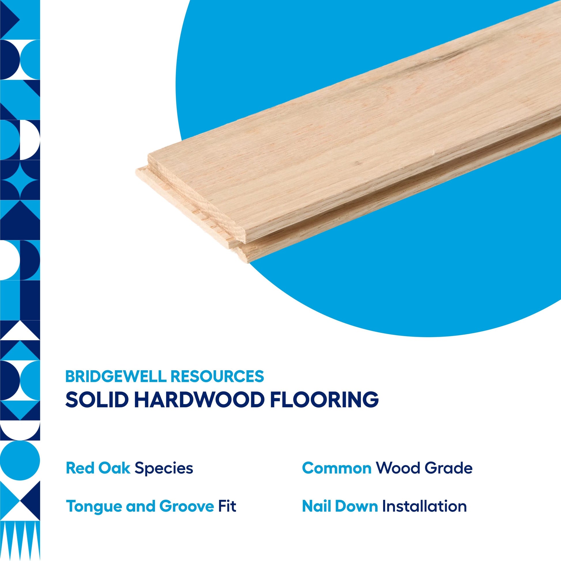 Bridgewell Resources Red oak Unfinished hardwood flooring — installed room view