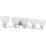 5-Light Brushed Nickel Bath and Vanity Light