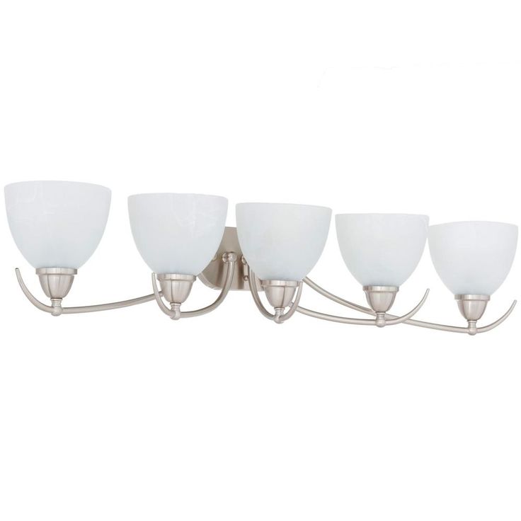 5-Light Brushed Nickel Bath and Vanity Light