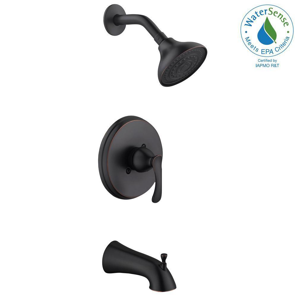 Edgewood Single-Handle 1-Spray Tub and Shower Faucet in Bronze (Valve Included) - Super Arbor