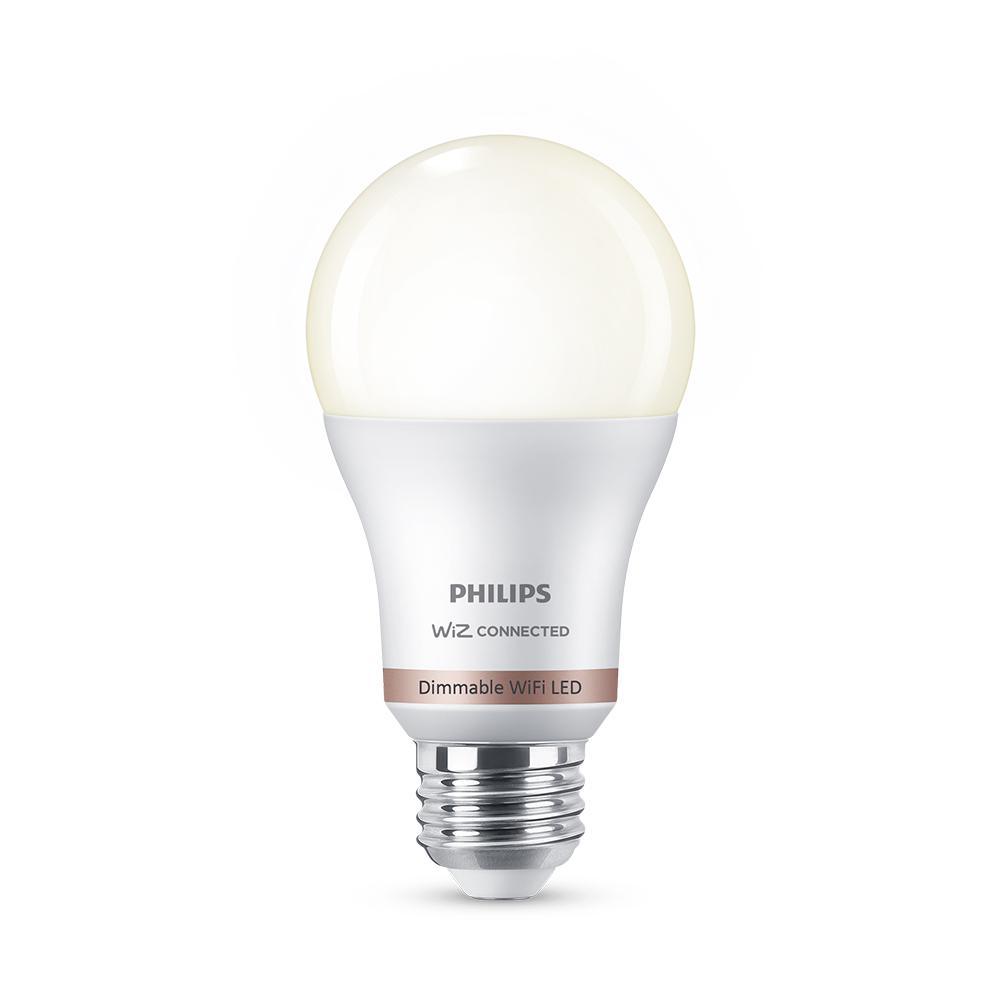 Tunable White A19 LED 60-Watt Equivalent Dimmable Smart Wi-Fi Wiz Connected Wireless Light Bulb (4-Pack) - Super Arbor