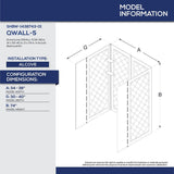 Aqua Fold 36 in. D x 36 in. W x 76 3/4 in. H Frameless Shower Door with Base and Backwalls - Super Arbor