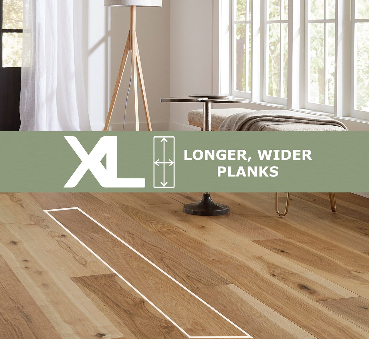 Element Flooring Hickory Hunter's Hollow hardwood flooring — installed room view