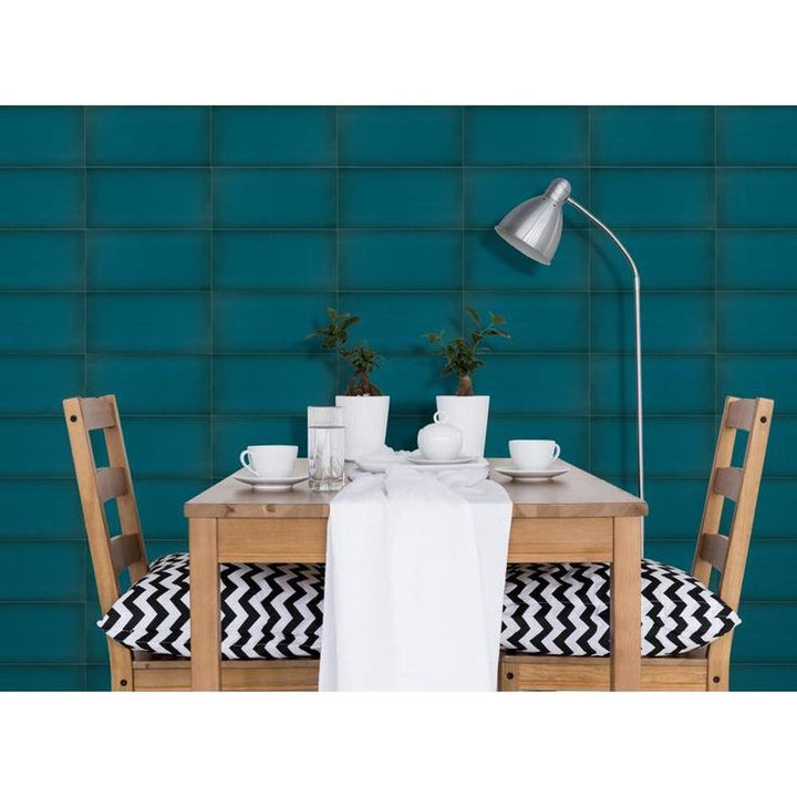 Emser Ombre 16-Pack Blue 6-in x 12-in Glazed Ceramic Subway Wall Tile