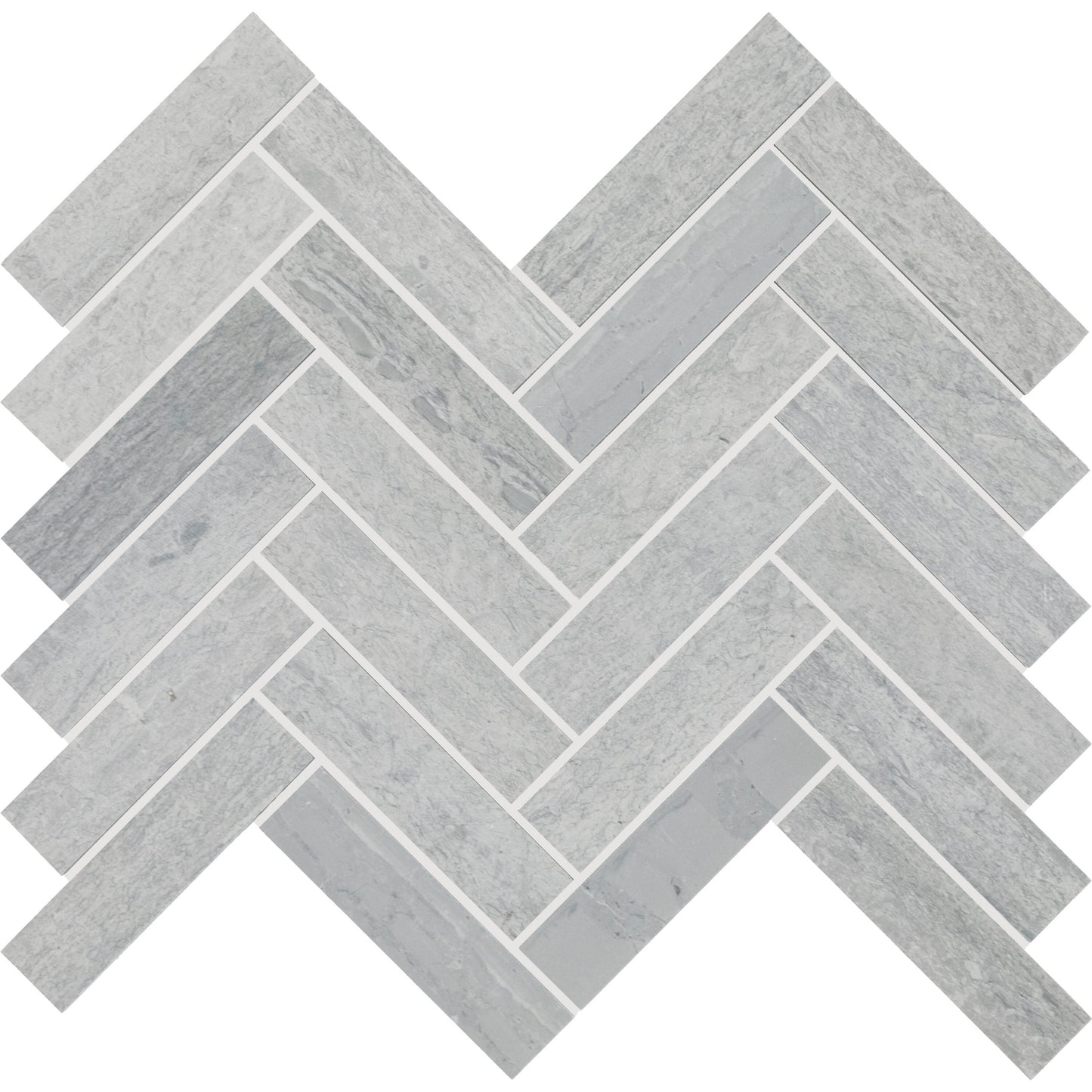 Daltile Fonte Heather Harbor 7-in x 13-in Honed Natural stone Marble Marble look Herringbone Mosaic Floor and Wall Tile product image