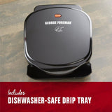 2-Serving Classic Plate Electric Indoor Grill and Panini Press