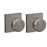 Custom Bowery Matte Black Collins Trim Dummy  Door Knob (2-pack) - Super Arbor