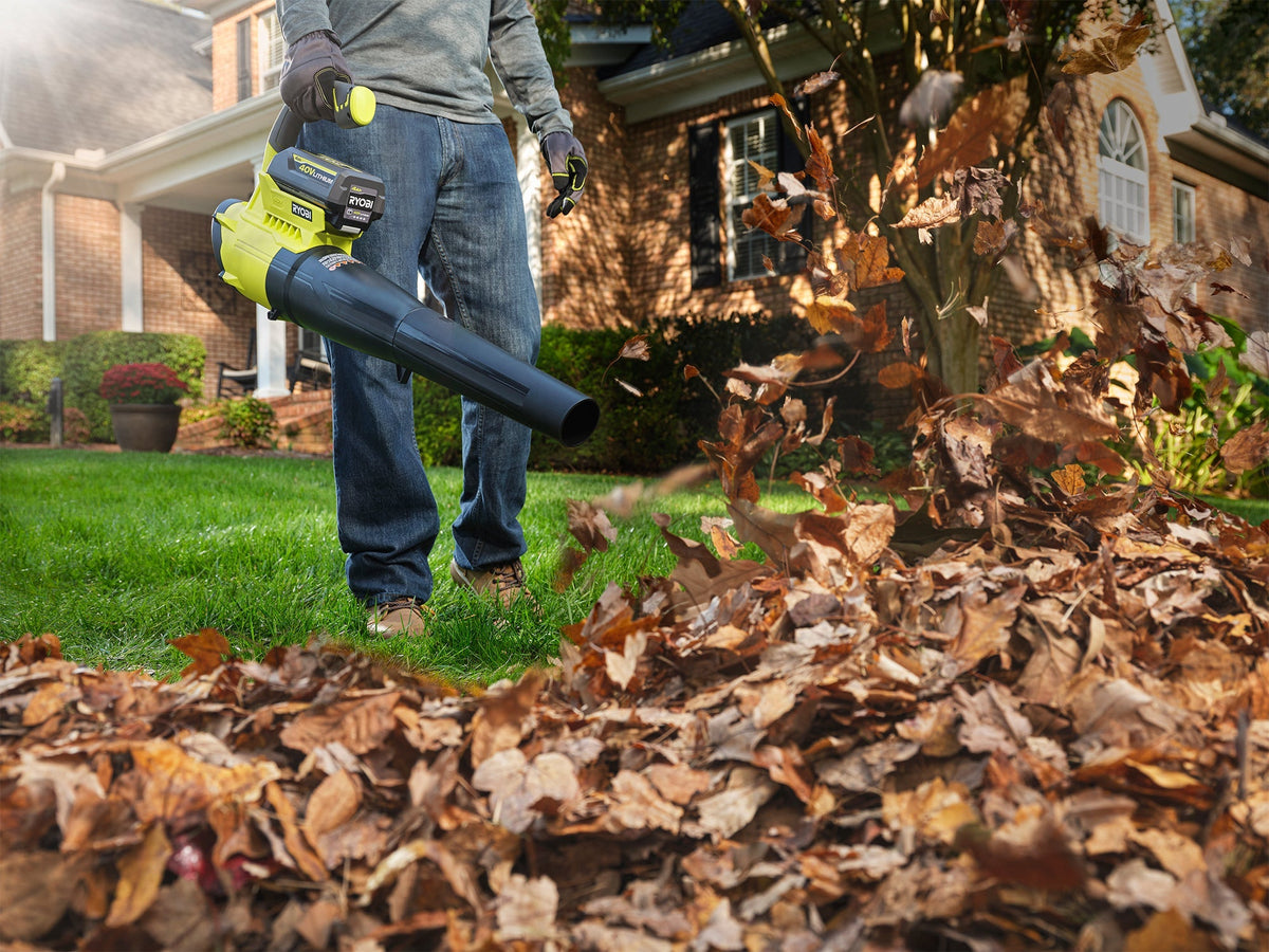 RYOBI 155 MPH 300 CFM 40-Volt Lithium-Ion Cordless Battery Jet Fan Leaf Blower (Tool Only)