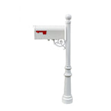 Lewiston Black Decorative Post Mounted Mailbox System with Non-Locking E1 Economy Mailbox - Super Arbor