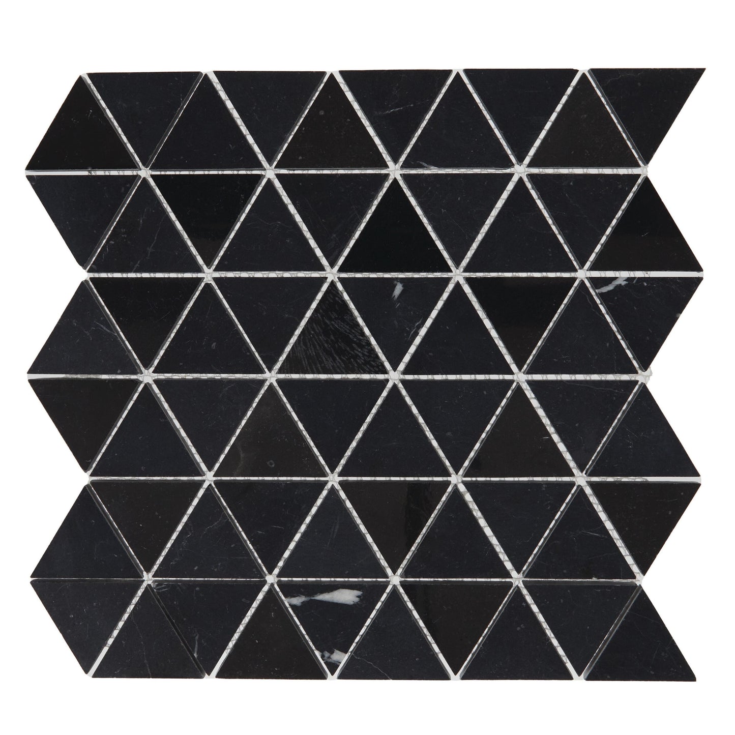 Daltile Pietra Divina Nero Marquina 12-in x 12-in Multi-finish Natural stone Marble Marble look Diamond Mosaic Floor and Wall Tile product image