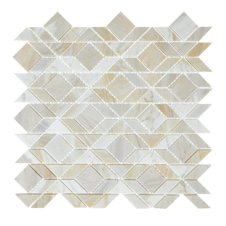 Daltile Pietra Divina Namaste 13-in x 13-in Honed Natural stone Marble Marble look Multi-shaped Mosaic Floor and Wall Tile product image