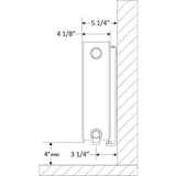 20 in. H x 32 in. L Hot Water Panel Radiator Package in White - Super Arbor