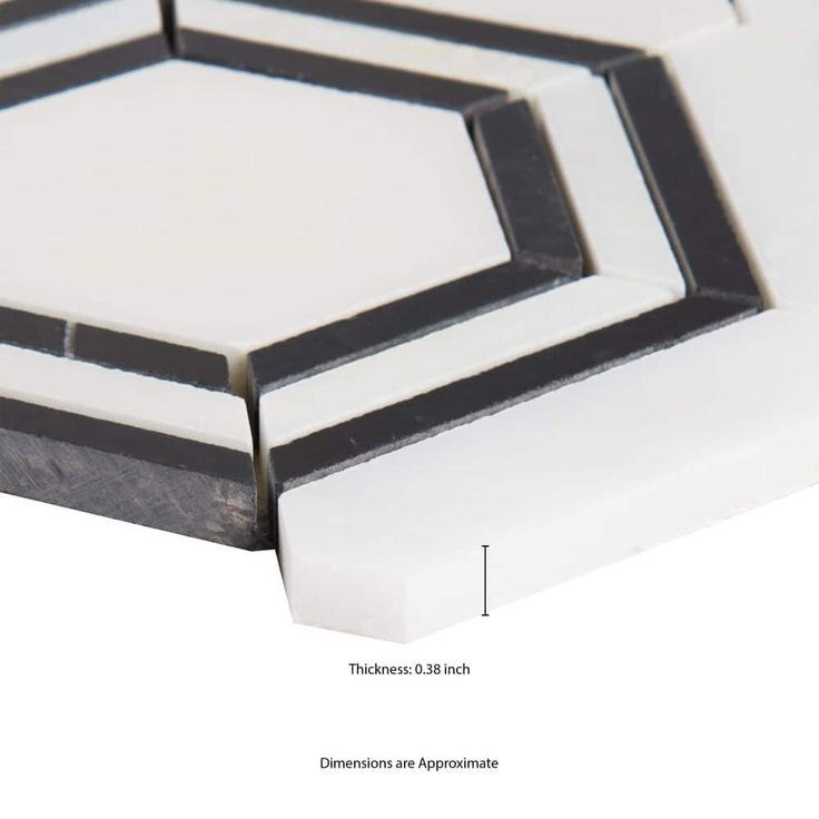 MSI Georama Nero 13 in. x 11 in. x 10mm Polished Marble Mesh-Mounted Mosaic Tile (9.9 sq. ft. / case)