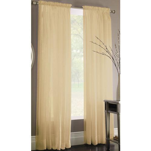 Style Selections Chloe 84-in White Polyester Sheer Single Curtain Panel - Super Arbor
