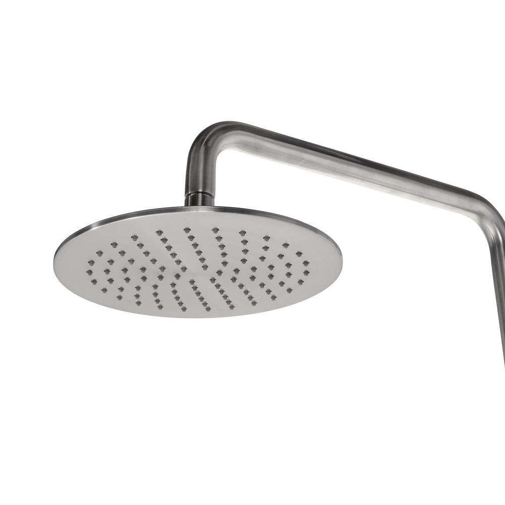 1-spray 8 in. Dual Shower Head and Handheld Shower Head with Low Flow in Brushed-Nickel - Super Arbor