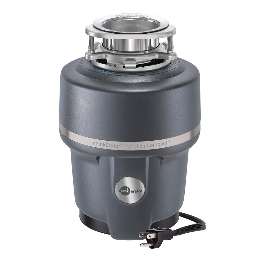 InSinkErator Evolution Compact 3/4 HP Continuous Feed Garbage Disposal with Power Cord and SinkTop Switch