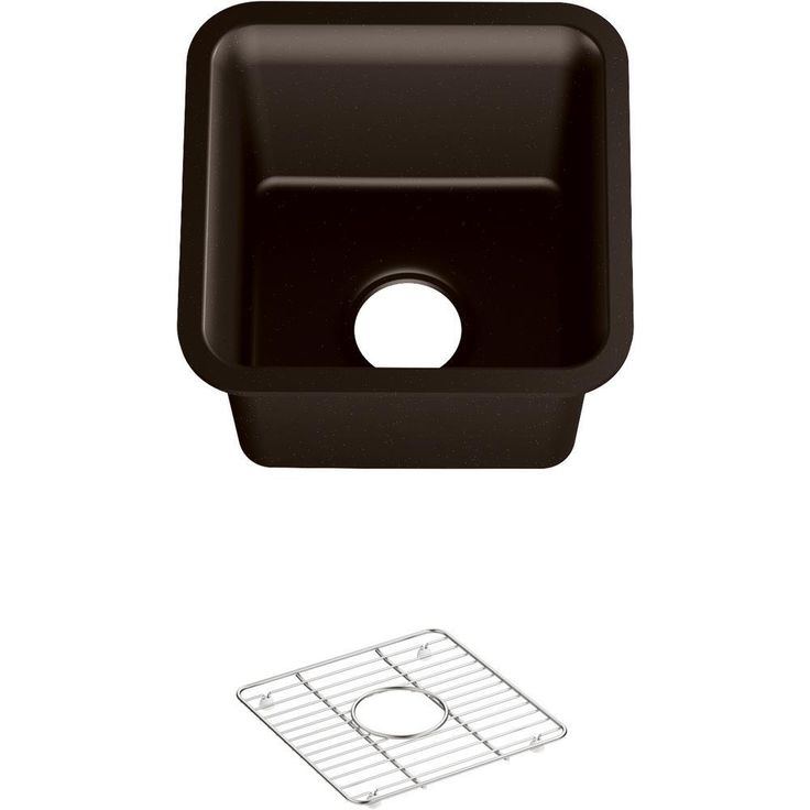 Cairn Undermount Neoroc 15 in. Single Bowl Bar Sink in Matte Brown