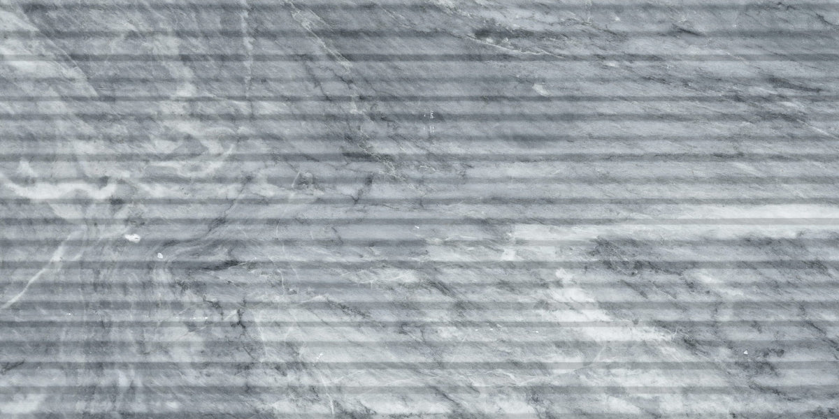 Satori Aqua Intenso Curva 12-in x 24-in Honed Natural stone Marble Fluted Floor and Wall Tile product image
