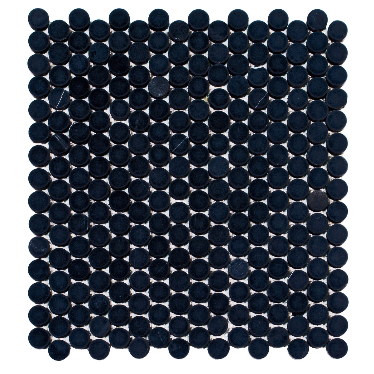 Apollo Tile Noir Luxe Jet Black 11-in x 12-in Multi-finish Natural stone Marble Round Mosaic Floor and Wall Tile product image