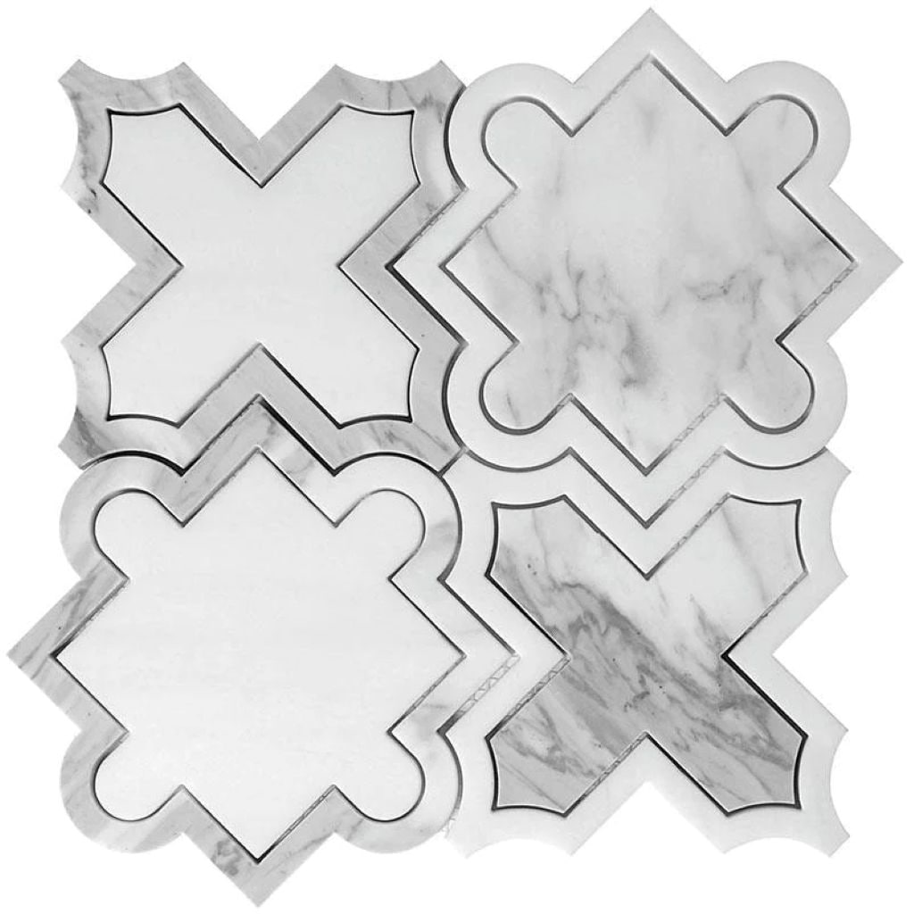 Apollo Tile Elysian Warm White 10-in x 10-in Honed Natural stone Marble Mosaic Floor and Wall Tile product image