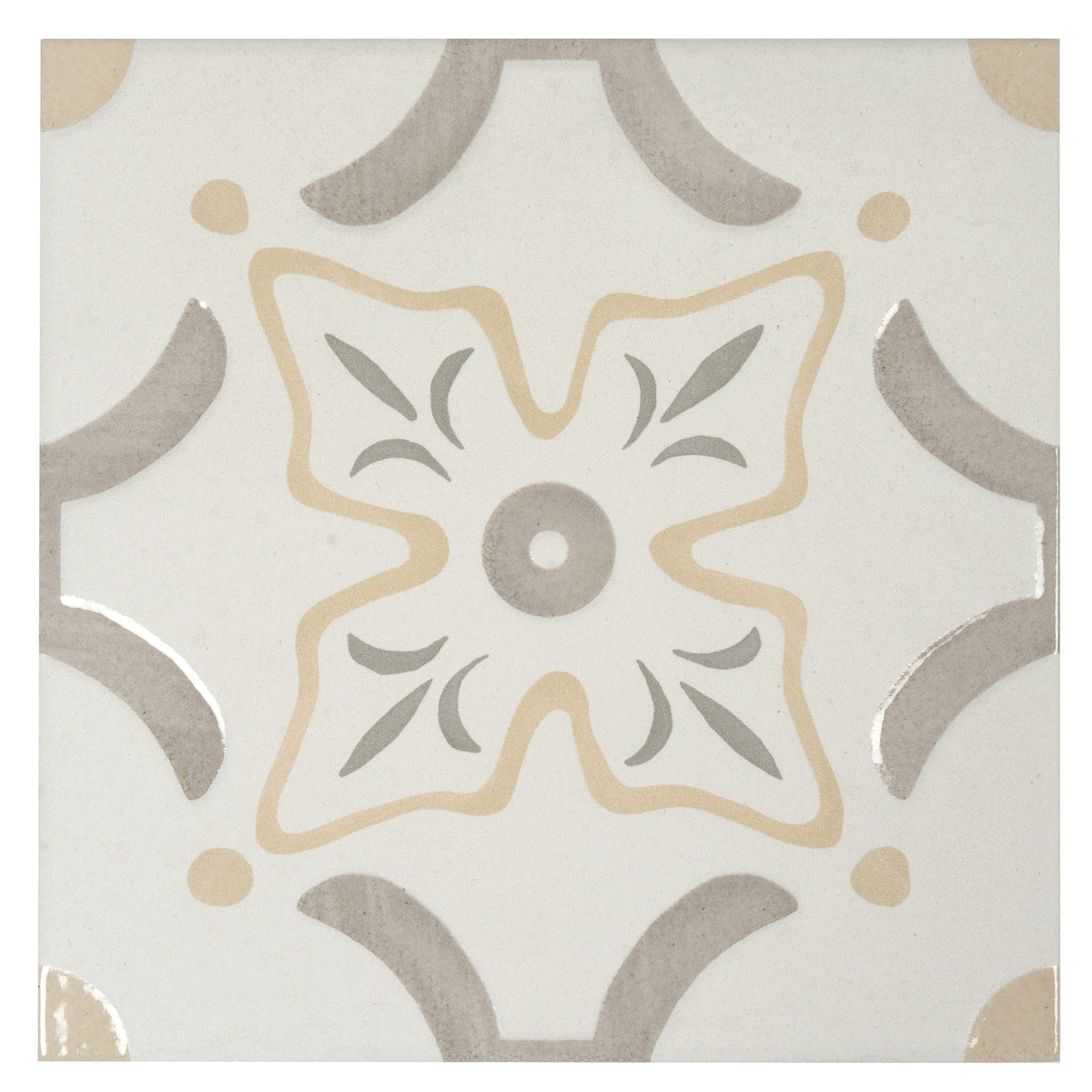 Apollo Tile Palmera Purple, White, Yellow 9-in x 9-in Multi-finish Porcelain Floor and Wall Tile product image