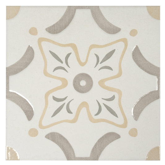 Apollo Tile Palmera Purple, White, Yellow 9-in x 9-in Multi-finish Porcelain Floor and Wall Tile product image