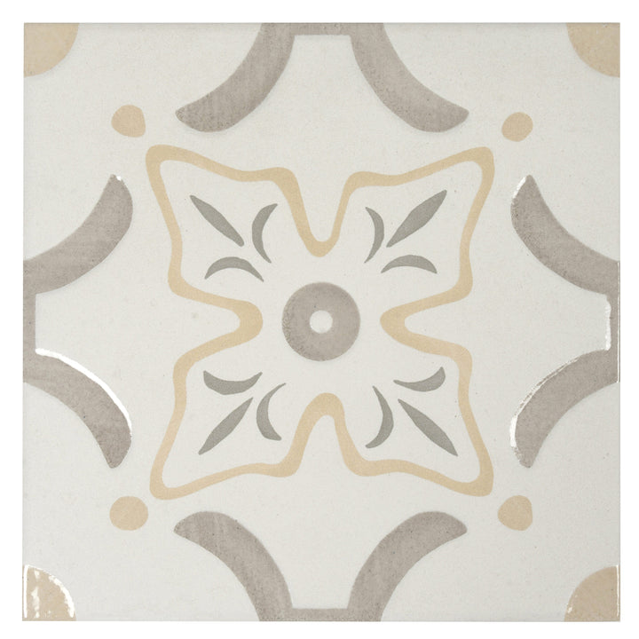 Apollo Tile Palmera Purple, White, Yellow 9-in x 9-in Multi-finish Porcelain Floor and Wall Tile product image