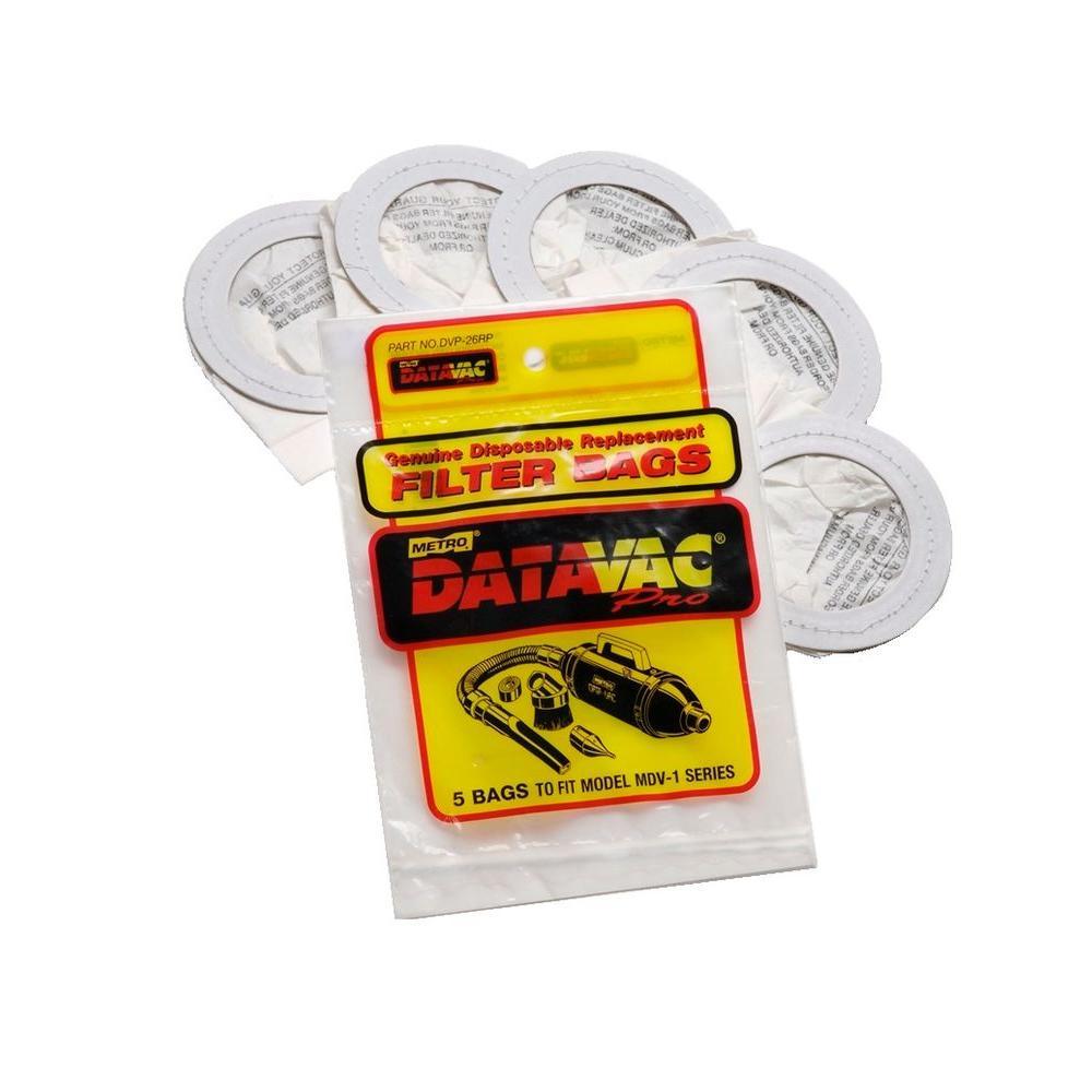 Replacement Filter Bags for Metro DataVac MDV-1 Series Handheld Vacuums (5-Pack) - Super Arbor