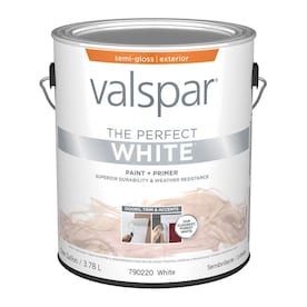 Valspar Semi-Gloss Perfect White Exterior Paint (Actual Net Contents: 128-fl oz)