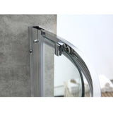 Maia 36 in. x 72.80 in. Semi-Frameless Sliding Corner Shower Door in Chrome with 36 in. x 36 in. Base in White - Super Arbor