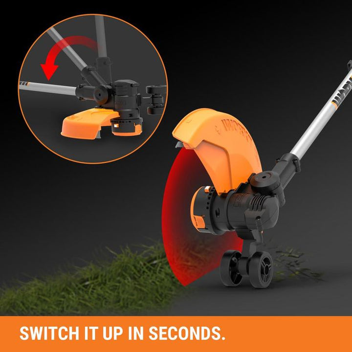 Worx POWER SHARE 40-Volt 13 in. Sting Trimmer and Wheeled Edger (Tool-Only)