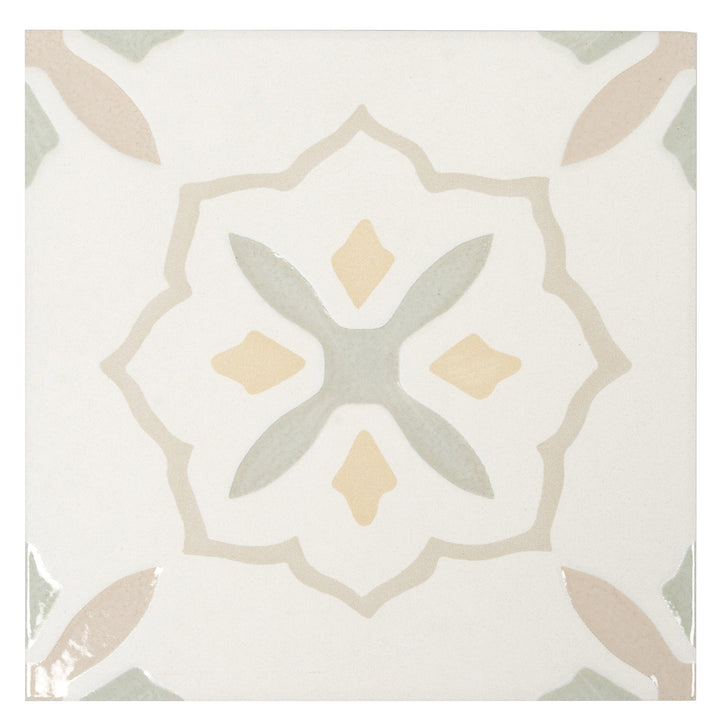 Apollo Tile Palmera Off-White Yellow 9-in x 9-in Multi-finish Porcelain Floor and Wall Tile product image