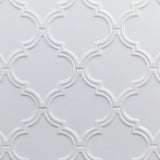 Bond Tile Roma White 6.25 in. x 7.25 in. Ceramic Arabesque Wall Tile (30 pieces 4.84 Sq. Ft. / Box)