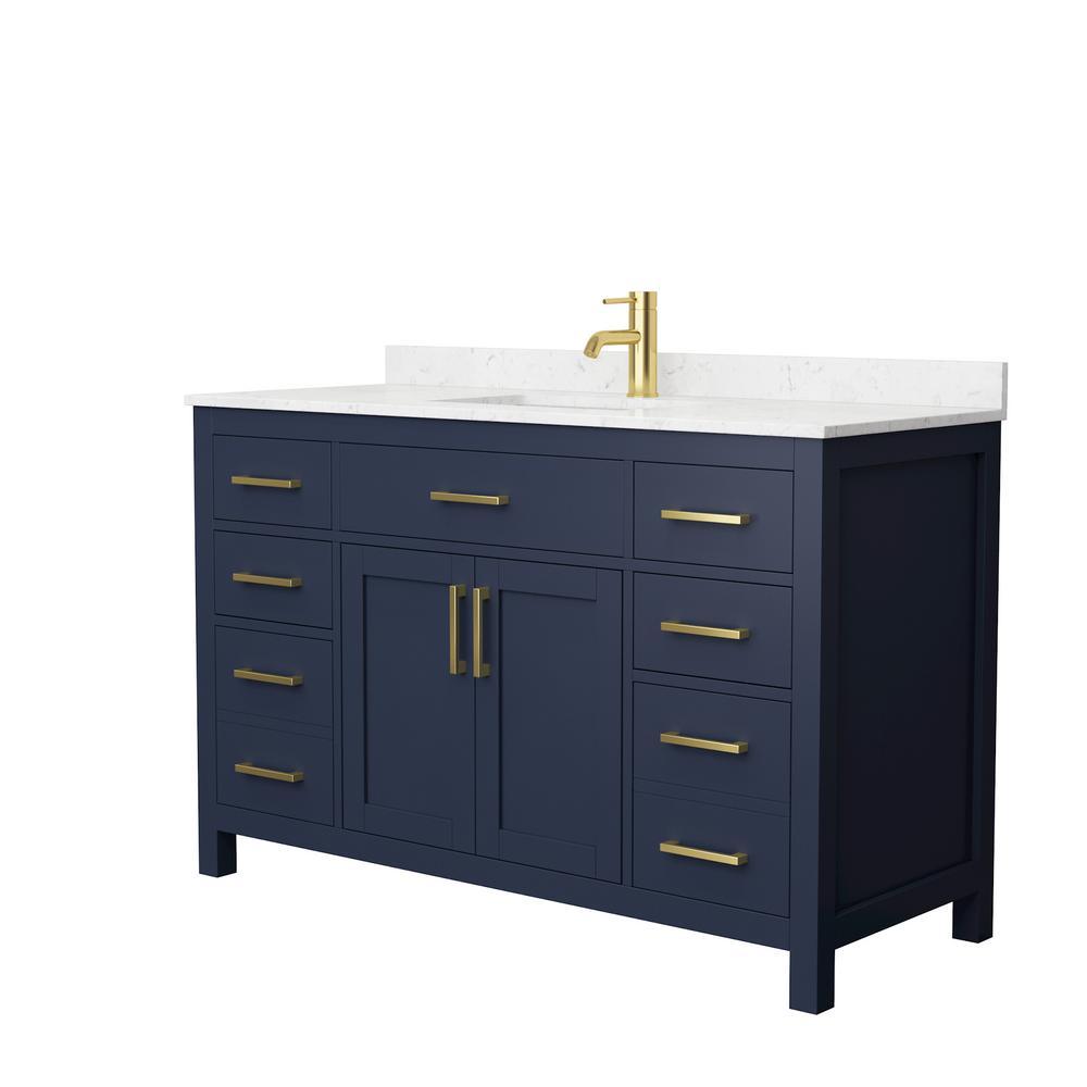 Beckett 42 in. W x 22 in. D Single Vanity in White with Cultured Marble Vanity Top in White with White Basin - Super Arbor