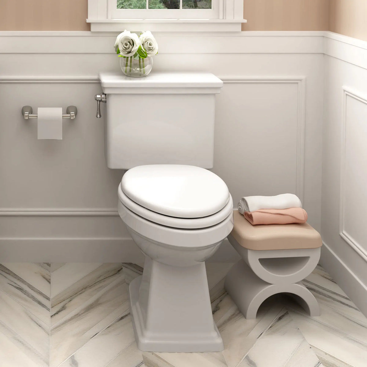 American Standard Lexington 2-Piece 1.28 GPF Single-Flush Elongated Toilet with Seat, White