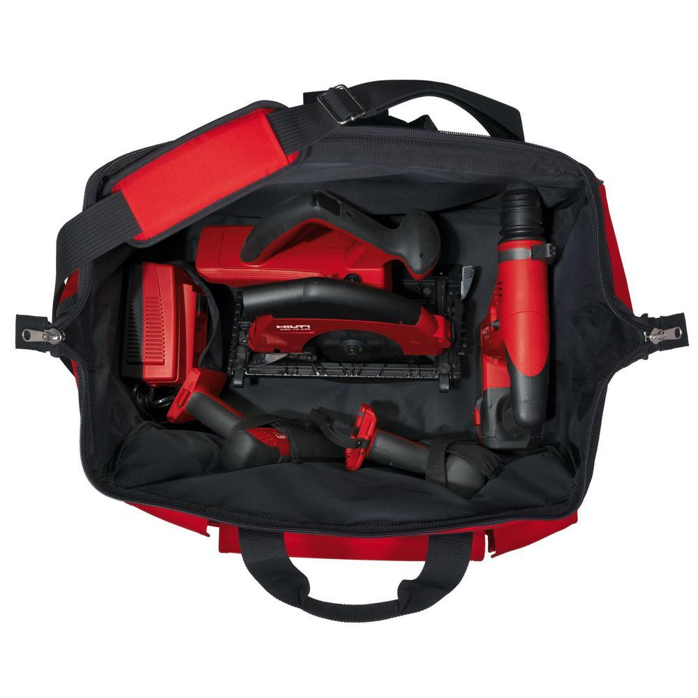 14.2 in. Large Soft Tool Bag in Red - Super Arbor